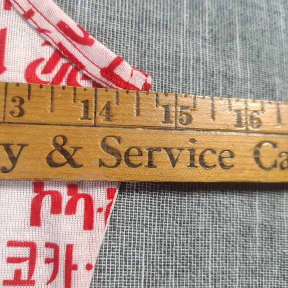 Coca Cola Shirt Recycled Bottle Tank Top All Over Print Multi Language Womens - Picture 6 of 7